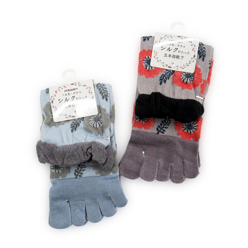 STREAM  花柄５指ソックス